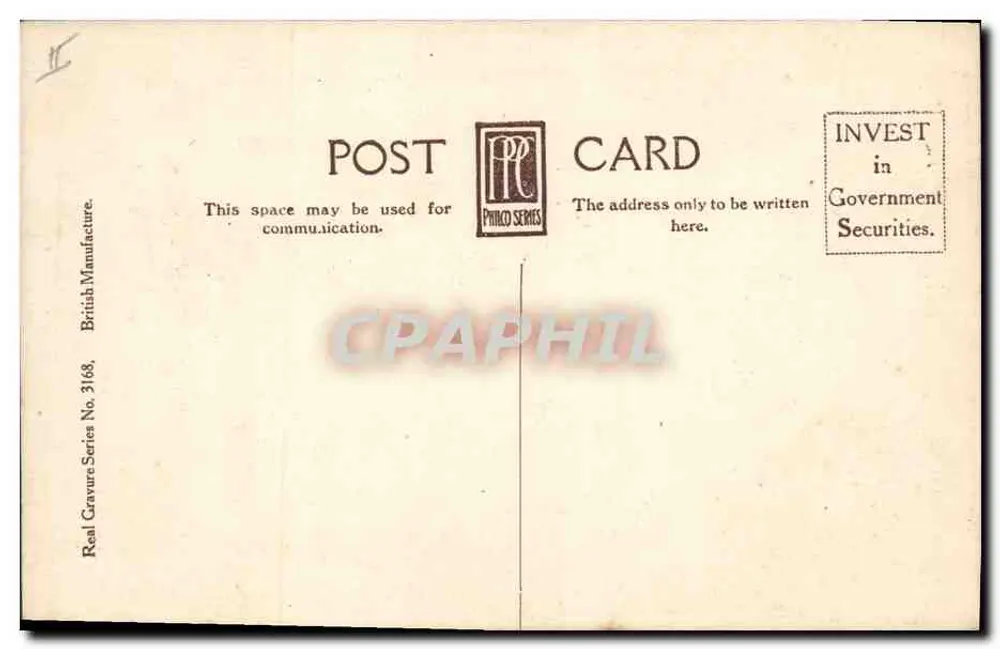 Caçadores de lebre — Parabéns — Série Real Gravure No. 3168 - Verso