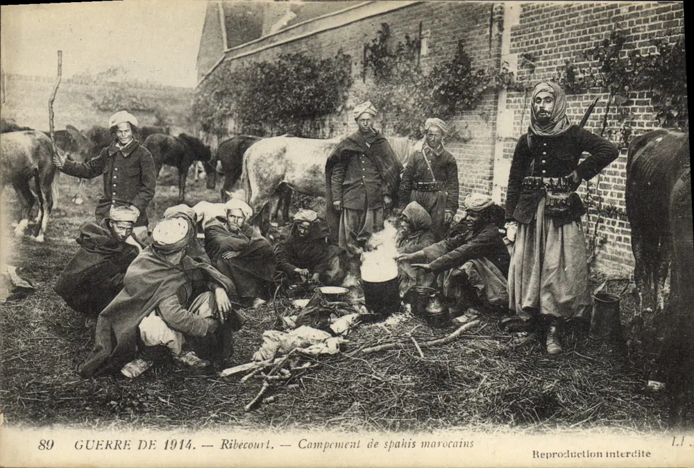 Lager der marokkanischen Spahis — Ribecourt — Verlag L.I.I. - Vorderseite