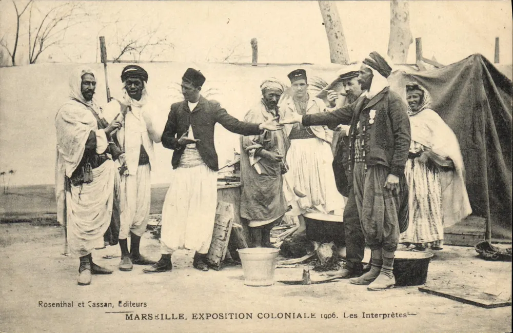 Marseille, Exposição Colonial 1906 — Os Intérpretes — Rosenthal e Cassan, Editores - Frente