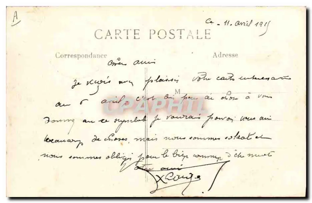 Ribécourt — Lager der marokkanischen Spahis — L. C. H. Paris - Rückseite