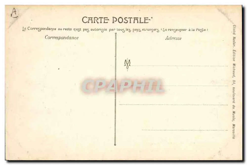 Marseille — Kolonialausstellung. Lager der Yahis-Algerischen Typen - Rückseite