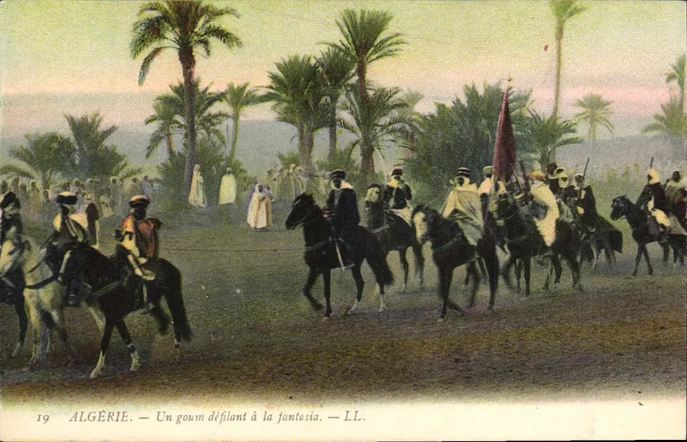 Algerien — Ein Gourm, der im Fantasia marschiert — LL. - Vorderseite