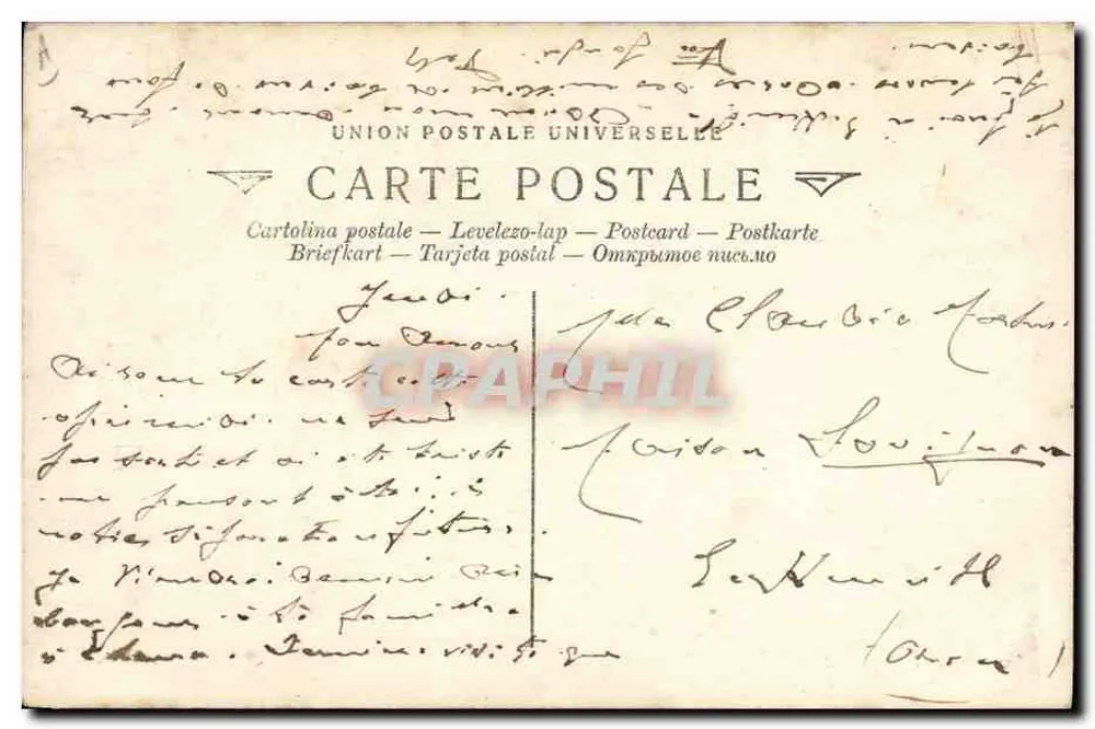 Mlle de Vére — Porträt einer Frau in eleganter Kleidung — Flaurlinger, Paris, Nr. 195 - Rückseite