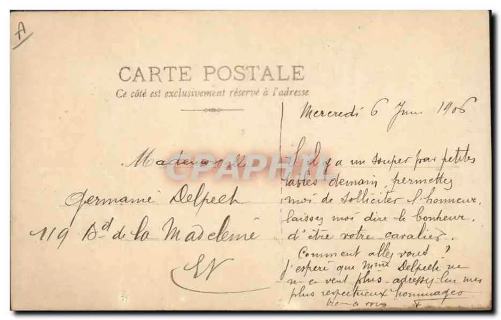 E. DE VÈRE — S.I.P. — Rue Tinger, Paris - Rückseite