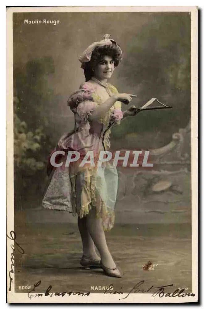 Frau im Moulin Rouge-Kostüm — Photographie von Magnus — Nr. 5092 - Vorderseite
