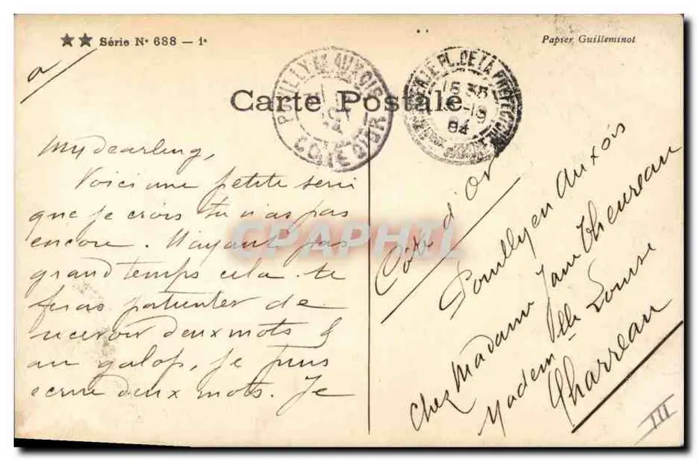 Vellie — Portrait einer Frau in einem gelben Kleid — Antony's Paris - Rückseite