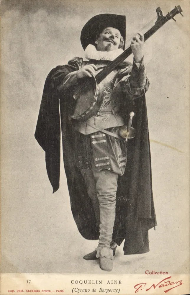 Coquelin Aîné — Cyrano de Bergerac — Imp. Phot. Neurdein Frères, Paris, n°37 - Vorderseite