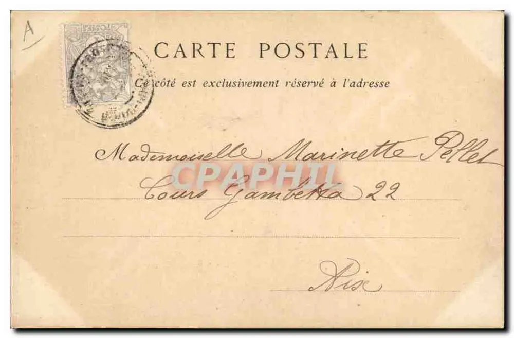 Coquelin Aîné — Cyrano de Bergerac — Imp. Phot. Neurdein Frères, Paris, n°37 - Rückseite