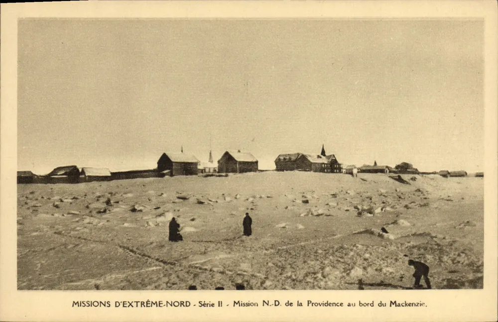 Mission N.-D. de la Providence am Ufer des Mackenzie — Missionen des Fernen Nordens — Serie II — Verlag: - Vorderseite