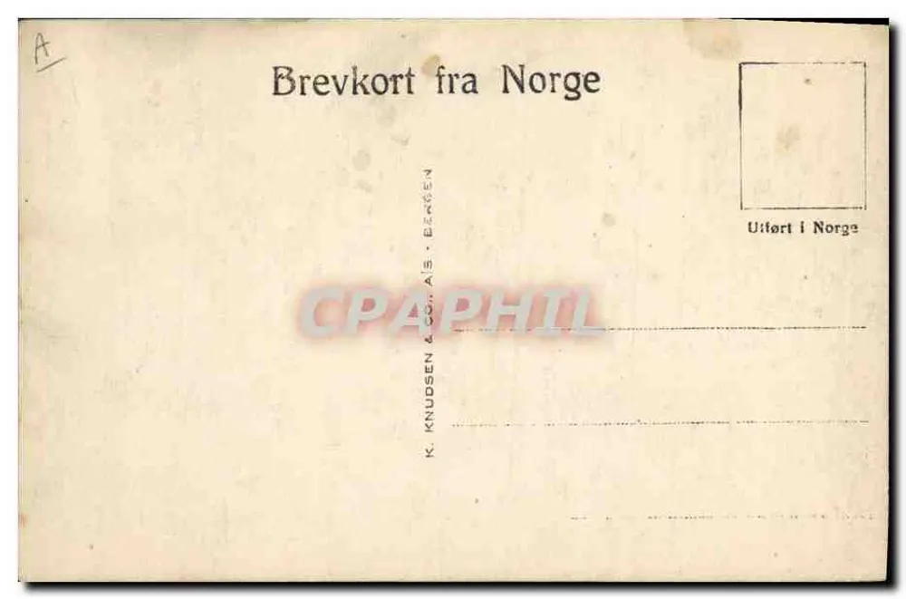 Finse-Bergensbanen — estação de montanha nevada — K. Knudsen & Co., Bergen, n° 437 - Verso