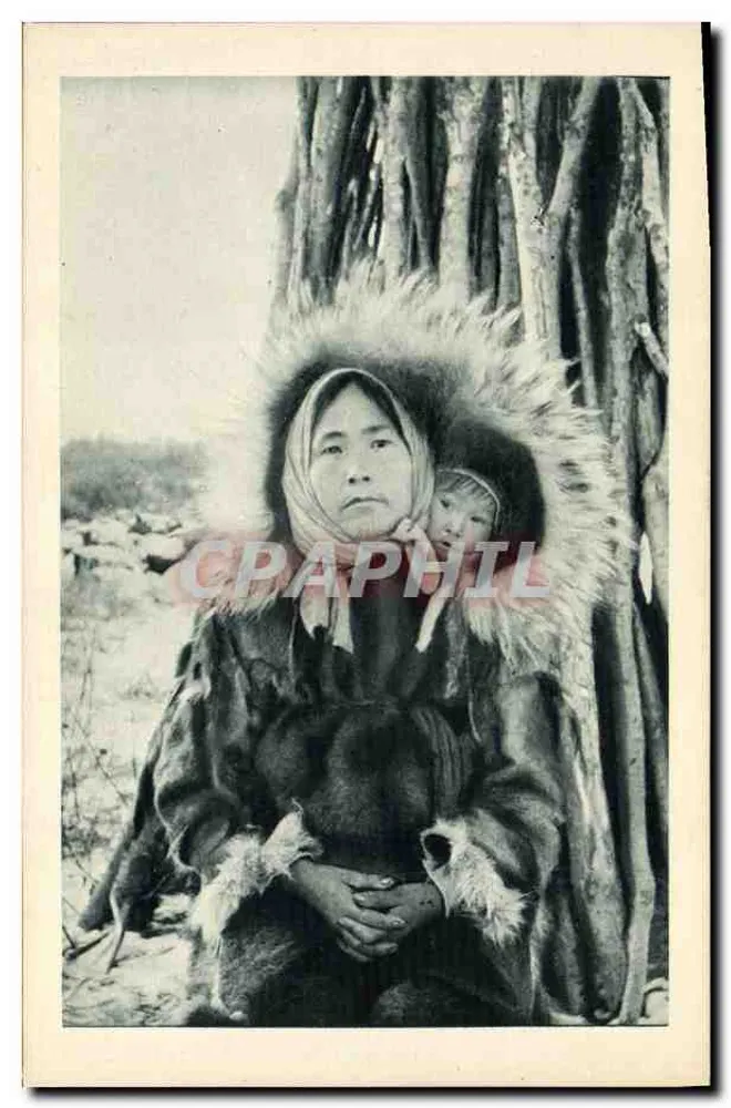 Inuit-Frau und Kind — Alaska — Imp. Léonice de Nancy, Serie 5 - Vorderseite