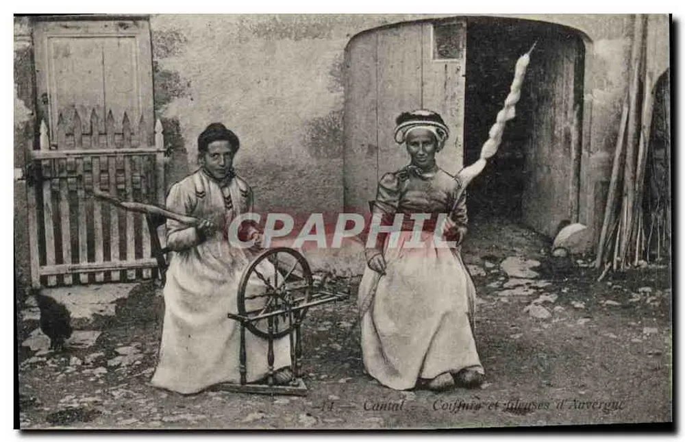 Cabelos e blusa de Auvergne — Cantal — editor não visível, n° de série 44 - Frente