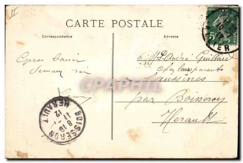 Aula de Vielle — Crianças tocando vielle — Editor M.T. L. n°3105 - Verso
