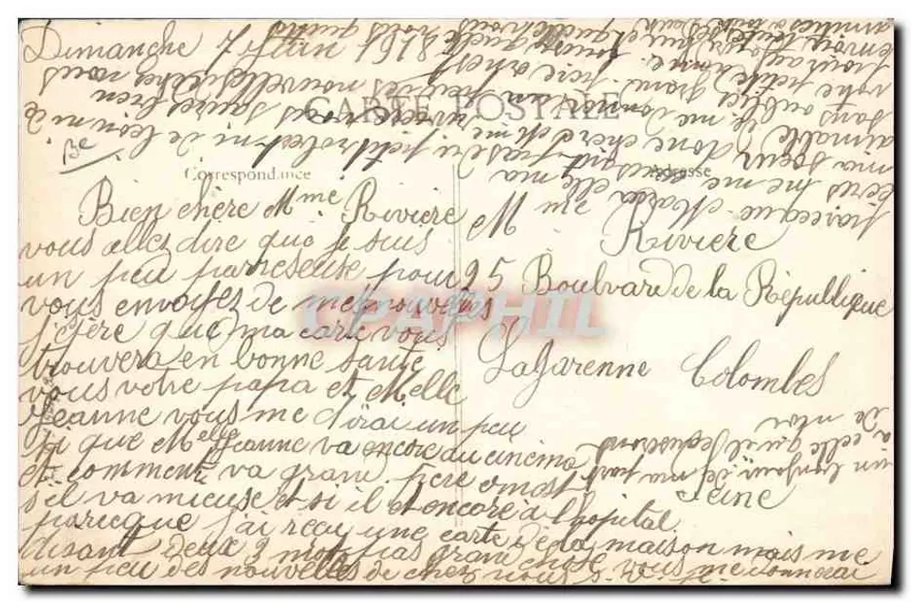 Pittoreske Auvergne — Ein Stück eines Marktes — Serie 5 - Rückseite