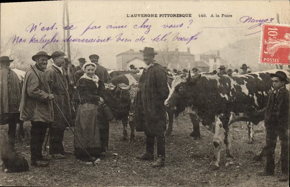 Na Feira — Monéac — L'Auvergne Pittoresque 149 - Frente