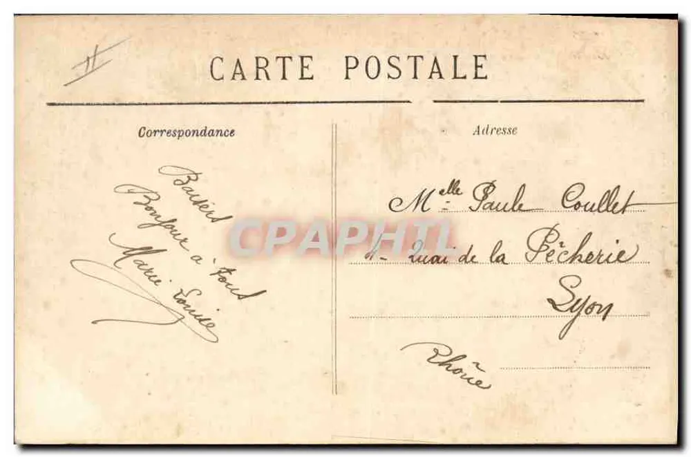 Mahlzeit der Ernter — In der Auvergne — Sammlung Gély, Verlag A. Vigier, Nr. 63 - Rückseite