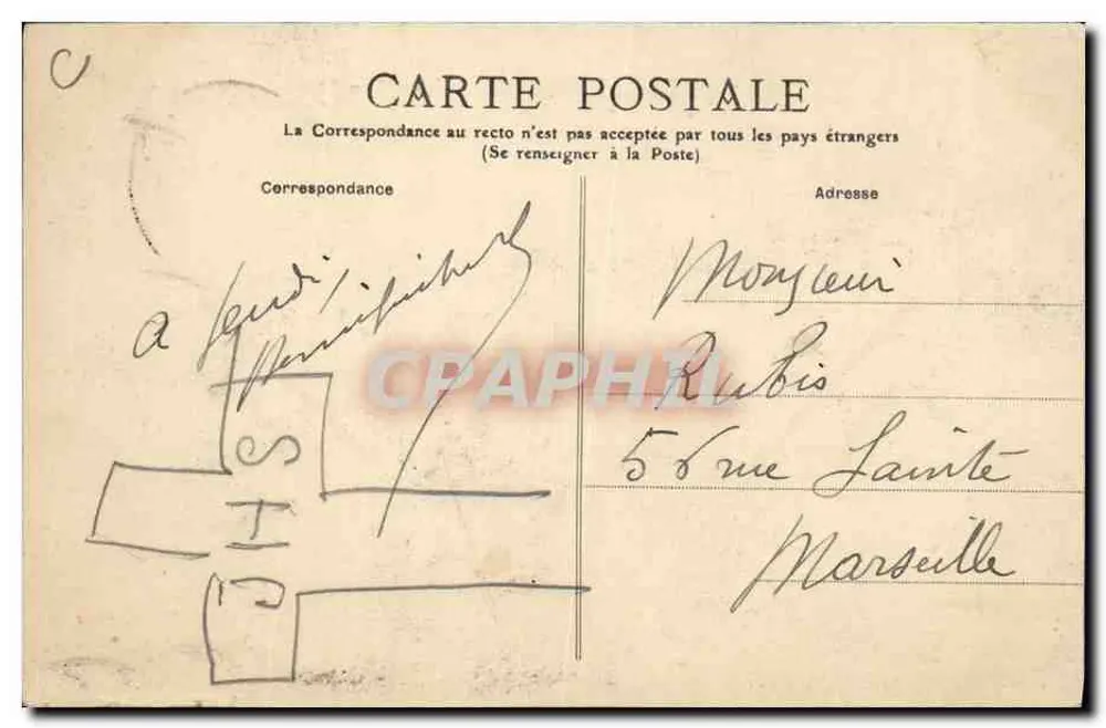Tipos na Auvergne — O Laboufrage — Editor J. L. n° 2615 - Verso