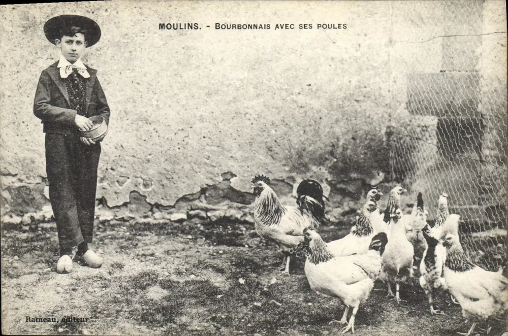Mühle — Bourbonnais mit seinen Hühnern — Rameau, Verlag - Vorderseite