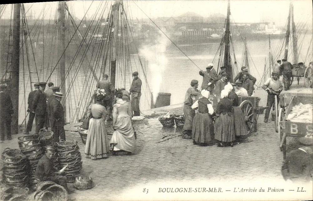 Boulogne-sur-Mer — L'Arrivée du Poisson — LL. n°83 - Recto