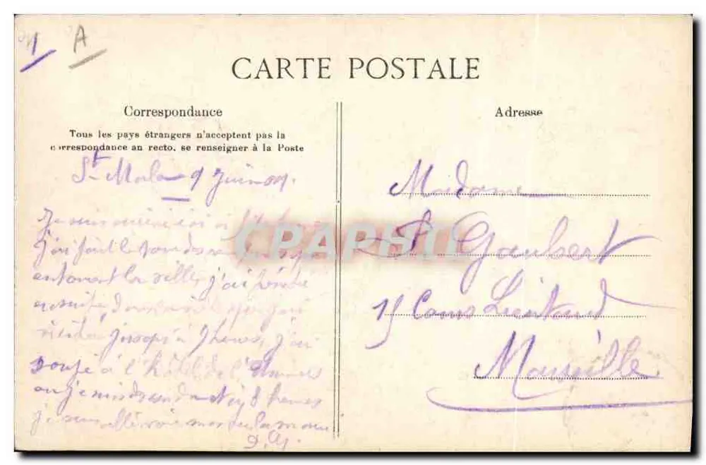 Lobo do Mar Bretão — Pescador Bretão — Coleção Villalaine, n°1441 - Verso