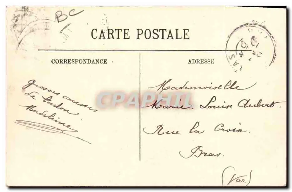 Le Mourillon — O Porto. Tipos de Pescadores — LL. - Verso