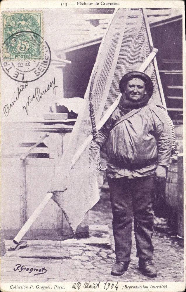 Pescador de Camarões — P. Grognot, Paris — n° 313 - Frente