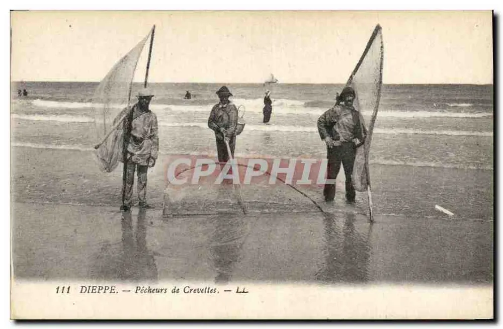 Dieppe — Pescatori di gamberi — LL, n° 111 - Recto