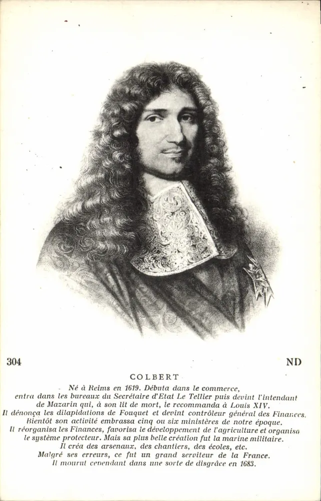 Colbert — portret rytowniczy — wydawca Moutet, Paryż - Awers
