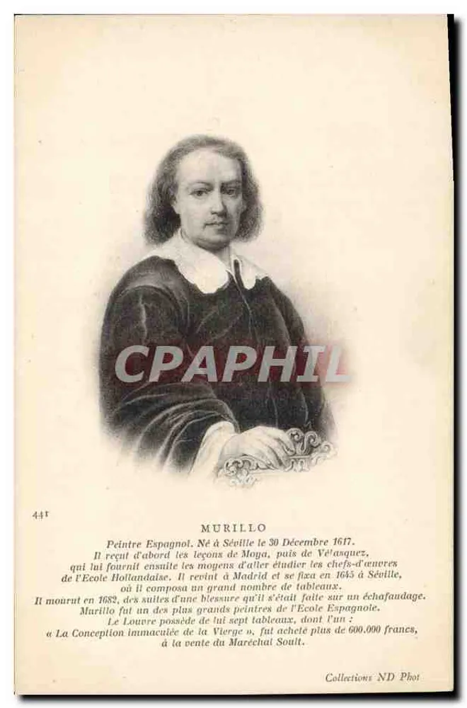 Murillo — Pintor espanhol, retrato com biografia — Collections ND Phot - Frente