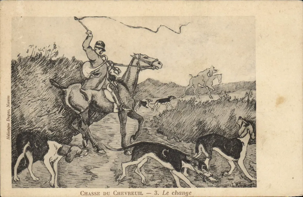 Hirschjagd — 3. Der Tausch — Héliotypie Dugas, Nantes - Vorderseite