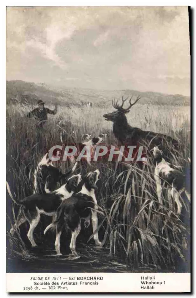 Hirschjagd — Salon von 1911 — Ed Borchard - Vorderseite