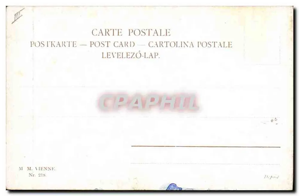 Dois cavaleiros e uma mulher — cena de caça — M. Vienné, n° 218 - Verso