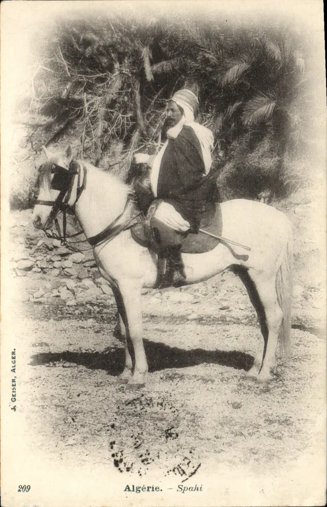 Argélia — Spahi — J. Geiser, Argel, n°209 - Frente