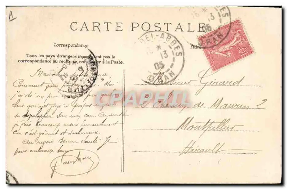 Argélia — Espahis — Coleção Ideal P. S. n°236 - Verso