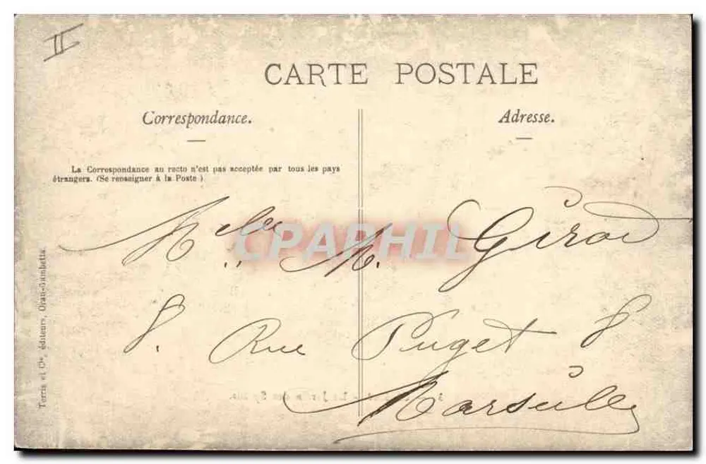 Chabbaï - Le Jardin des Spahis — Terris et Cie, Verleger, n°3 - Rückseite