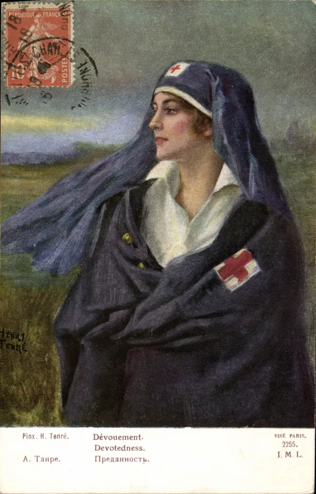 Krankenschwester der Roten Kreuz — Devotion — Henry Tantré, Serie 2255, Verlag I.M.L. - Vorderseite