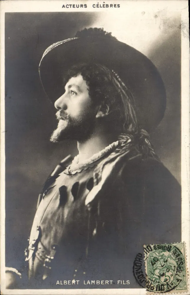 Albert Lambert Fils — Atores Célebres — Edições Raphael Tuck & Fils - Frente