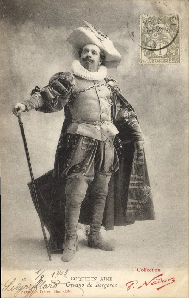 Cyrano de Bergerac — Theateraufführung — Coquelin Aîné, Neukoen Frères, Photo-Edit. - Vorderseite