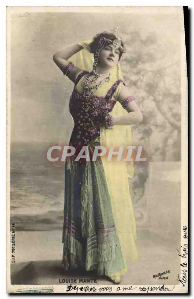Louise Mante — Orientalische Tänzerin — Redlinger Paris, Serie Nr. 14 - Vorderseite