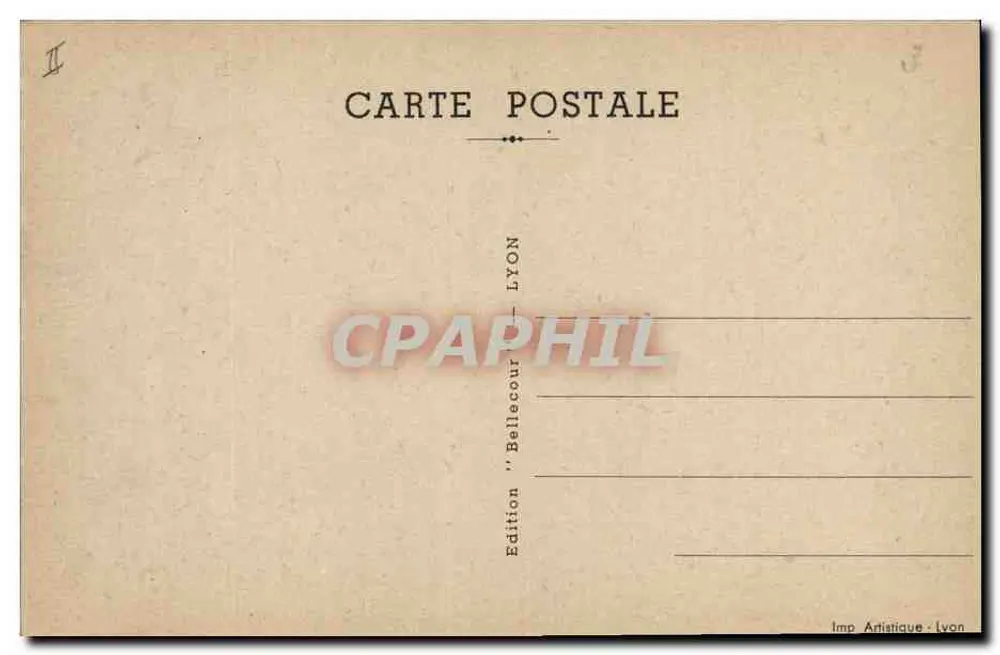 Fille cueillant un trèfle — Bonne Chance ! — Edition Bellecour Lyon - Verso
