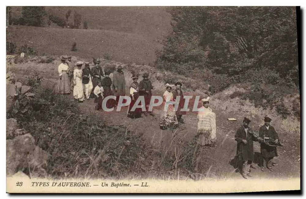 Tipos de Auvergne — Um Batismo — LL. n°28 - Frente