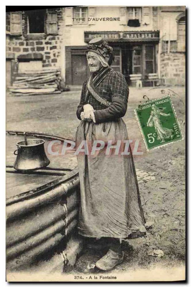 Bei der Fontaine — Auvergne — Type d'Auvergne, n°374 - Vorderseite