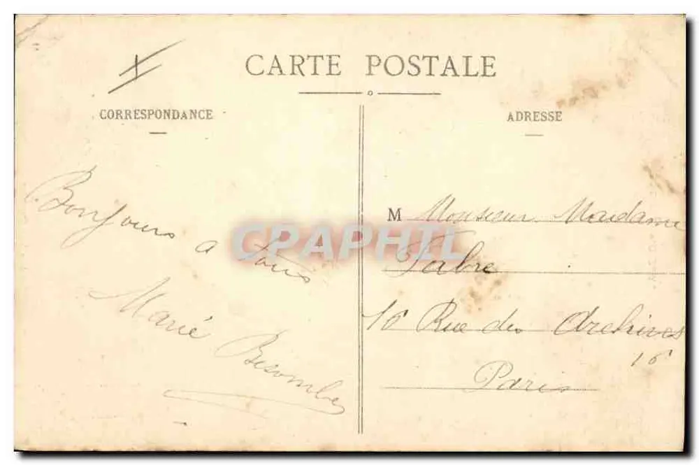 Bei der Fontaine — Auvergne — Type d'Auvergne, n°374 - Rückseite