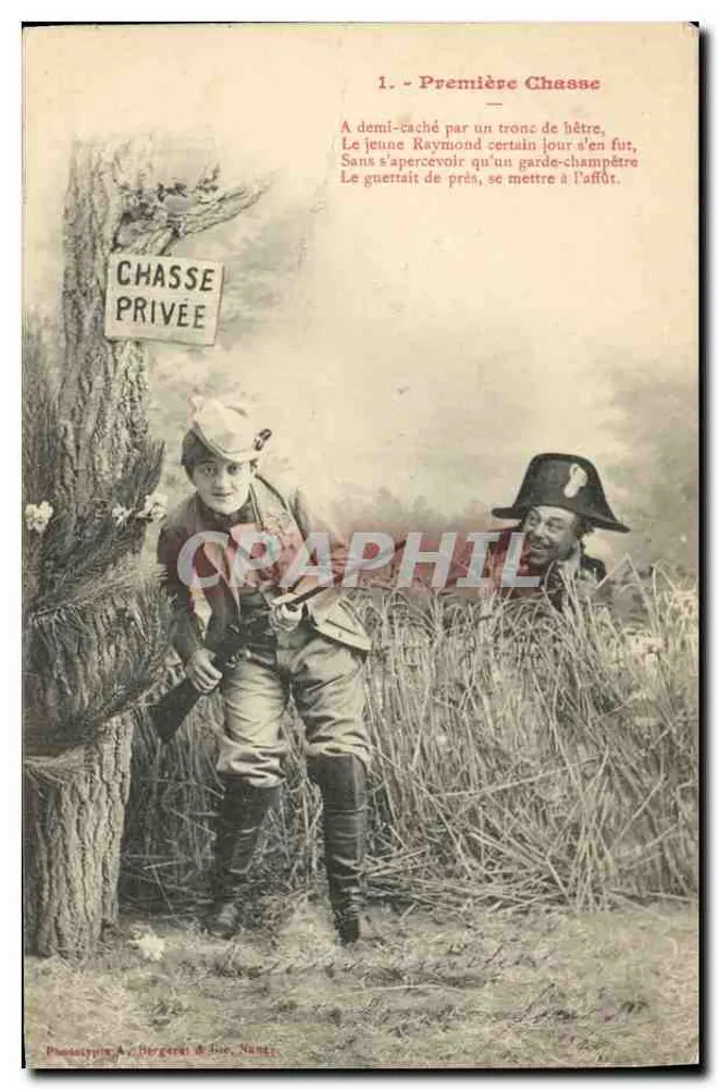 Privatjagd — Erste Jagd — Phototypie A. Bergeret & Cie, Nantes - Vorderseite
