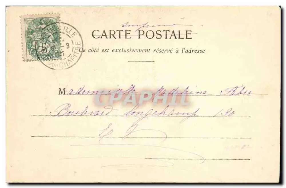 Privatjagd — Erste Jagd — Phototypie A. Bergeret & Cie, Nantes - Rückseite