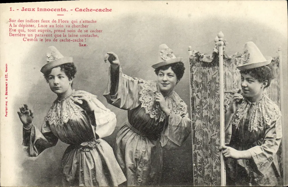 Unschuldige Spiele. - Verstecken — Phototype A. Bernerat & Cie, Nancy - Vorderseite