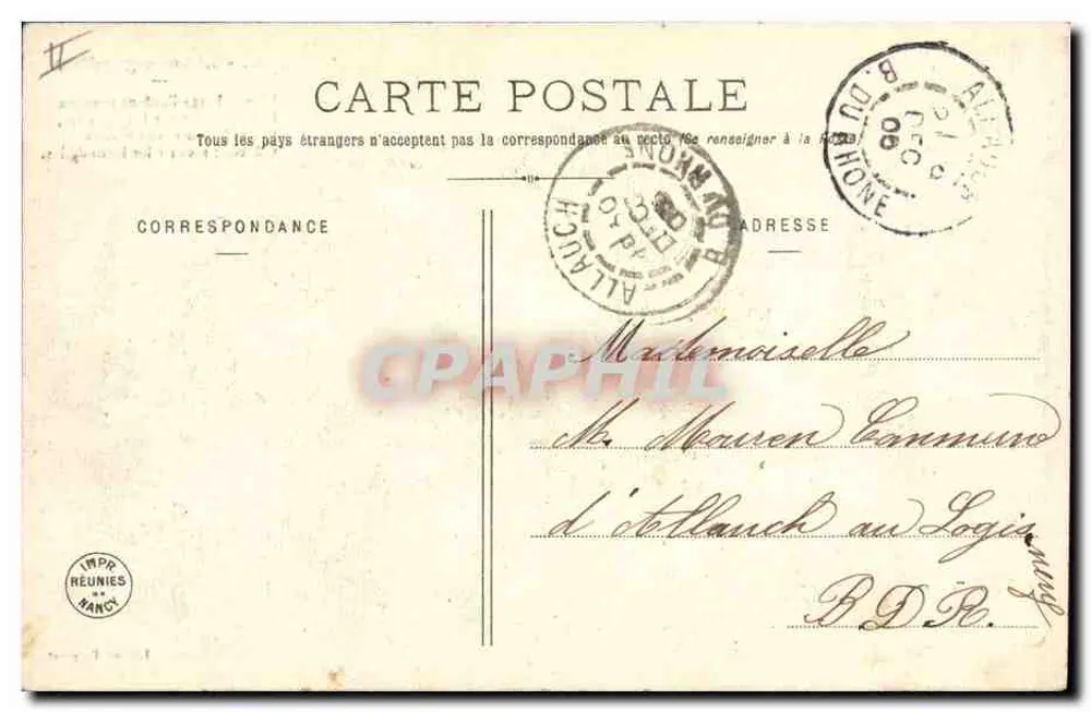 Der Schutzengel — Erinnerung an Ewigkeit — Imprimerie Réunies, NANCY - Rückseite