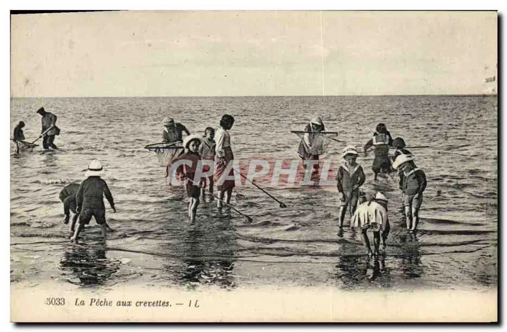 A Pesca de Camarões — IL — Levy Fils et Cie, Paris - Frente