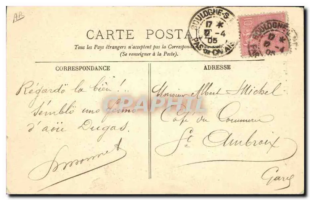 Pescadora de Moules — LL. — n° 326 - Verso