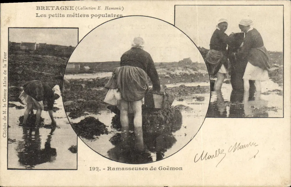 Bretanha — Os pequenos ofícios populares — Clichês de M. o Conde Alain de la Tour, n°192, Coleção E. Hamontic - Frente